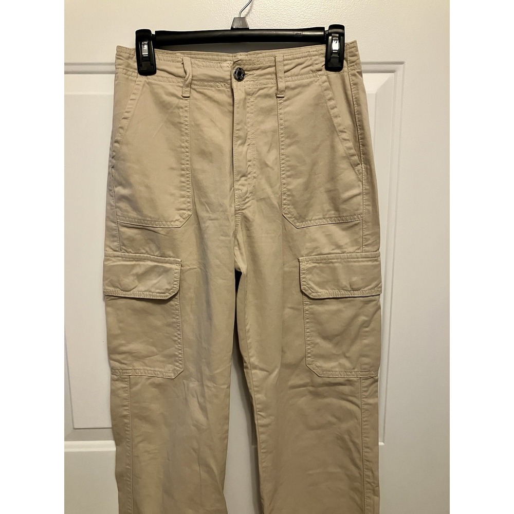 Zara Women's Khaki Beige Cargo Pants Size 2‎ - Picture 2 of 5
